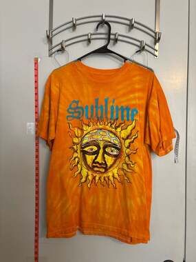Sublime Logo Tie Dye T-shirt  Medium Orange Sun...